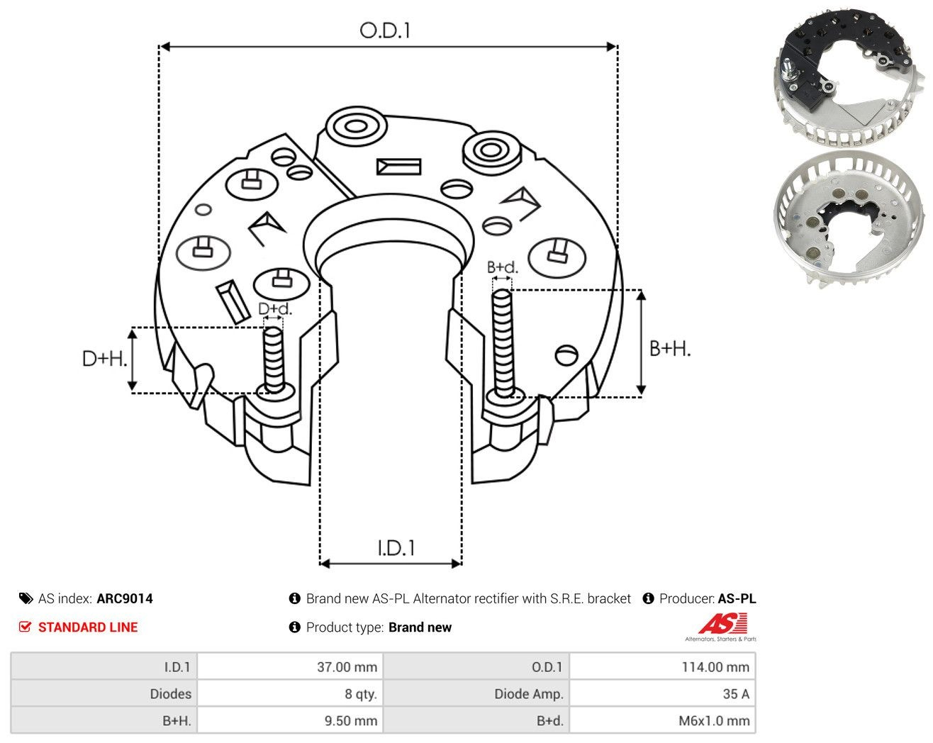 Mostek prostowniczy alternatora = Moster diodowy alternatora Mazda Tribute SUV (EP) (2000 - 2004) cena, od 24,93 USD