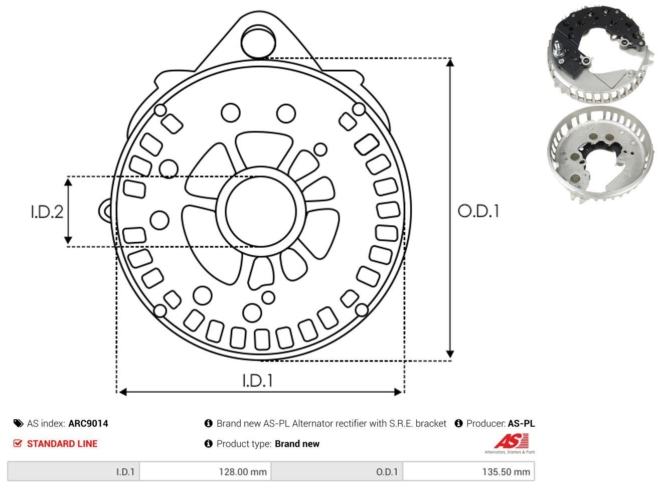 Mostek prostowniczy alternatora = Moster diodowy alternatora do Mazda Tribute  EP