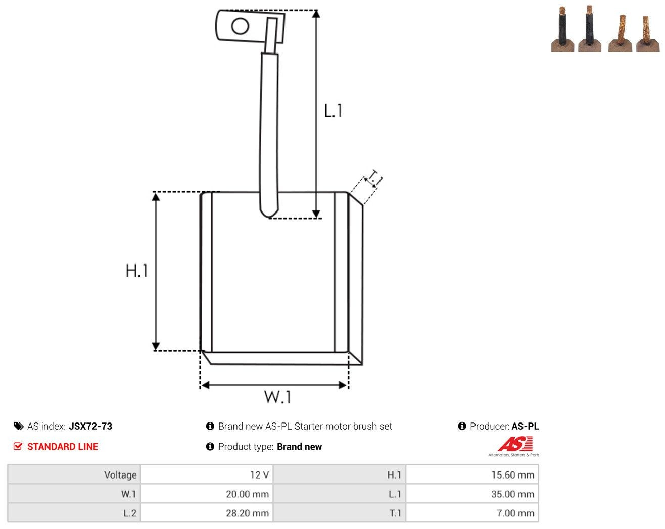 Szczotka rozrusznika Peugeot 5008 2