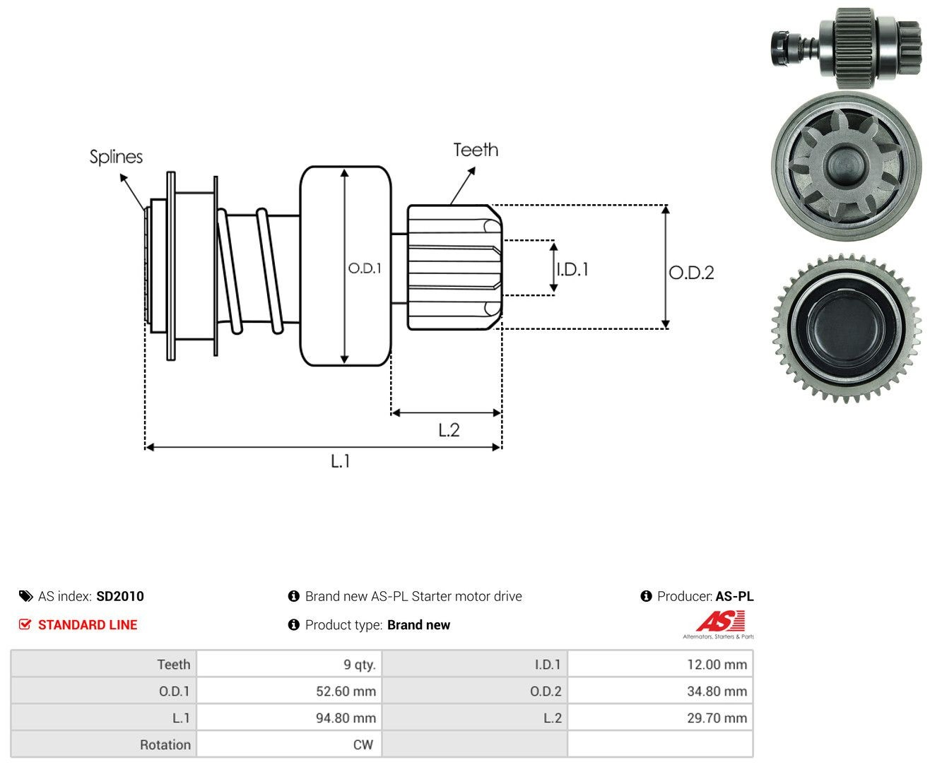 Bendiks rozrusznika As-pl SD2010 cena, od 29,25 USD