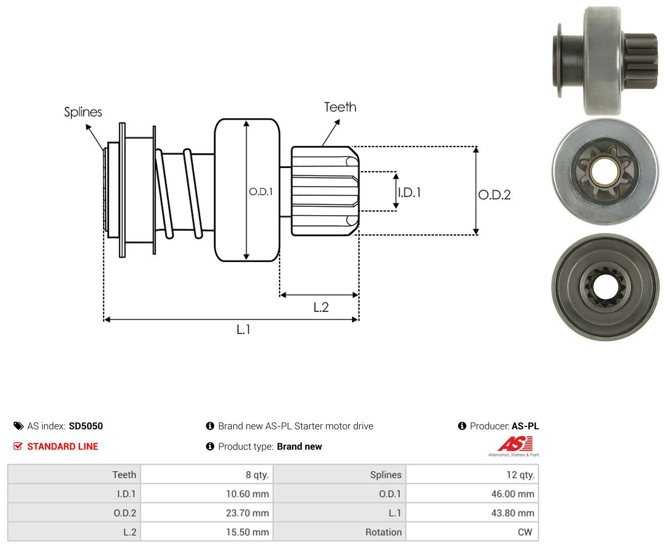 Bendiks rozrusznika As-pl SD5050 cena, od 16,15 USD