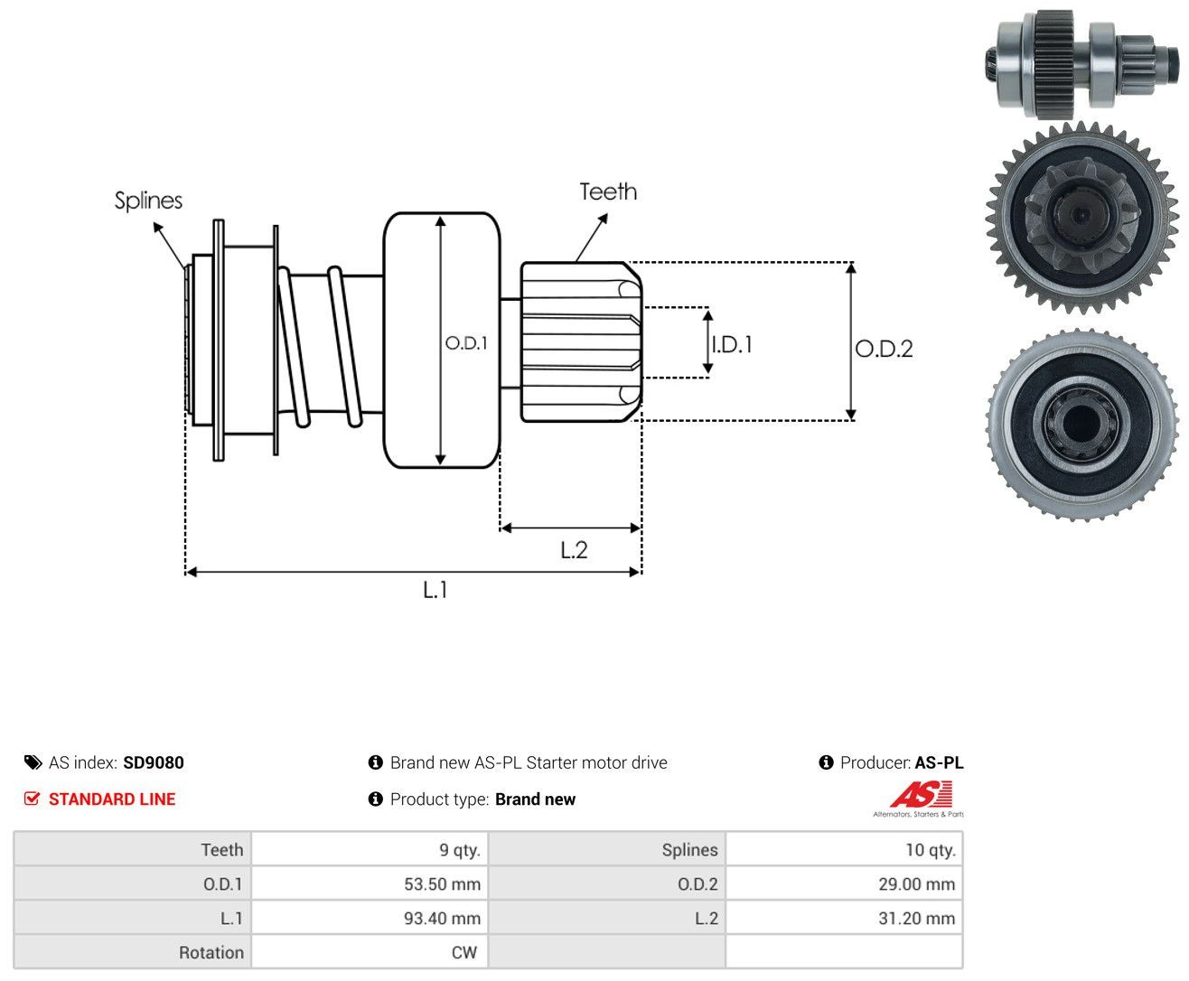 Bendiks rozrusznika SD9080 As-pl