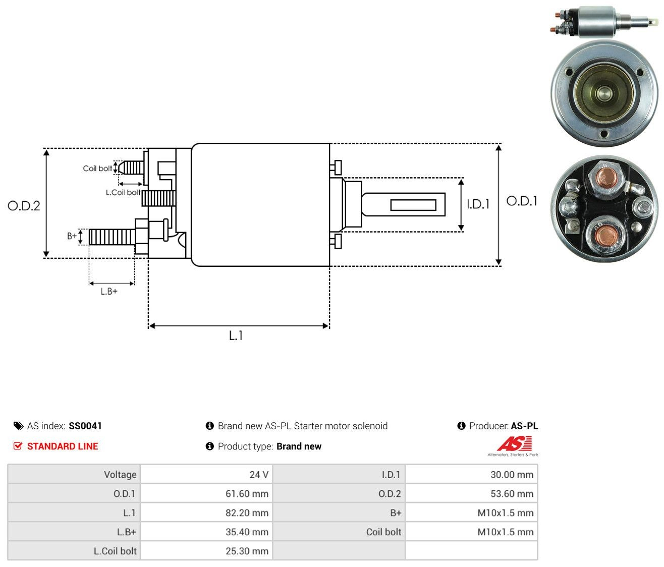 Elektromagnes rozrusznika SS0041 As-pl