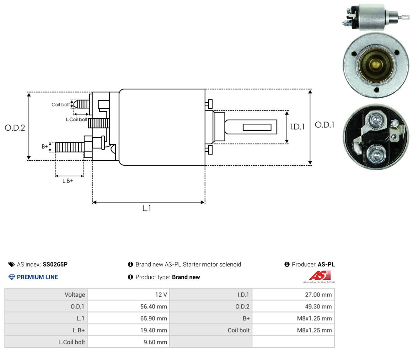 Elektromagnes rozrusznika do Land Rover Freelander I L314