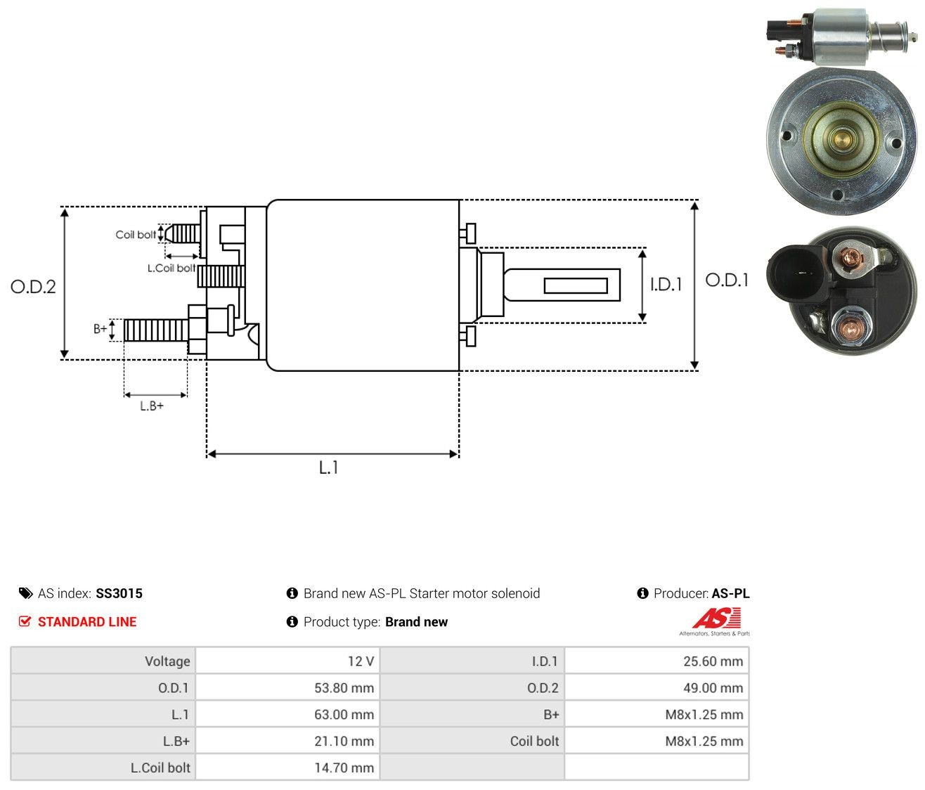 Elektromagnes rozrusznika SS3015 As-pl