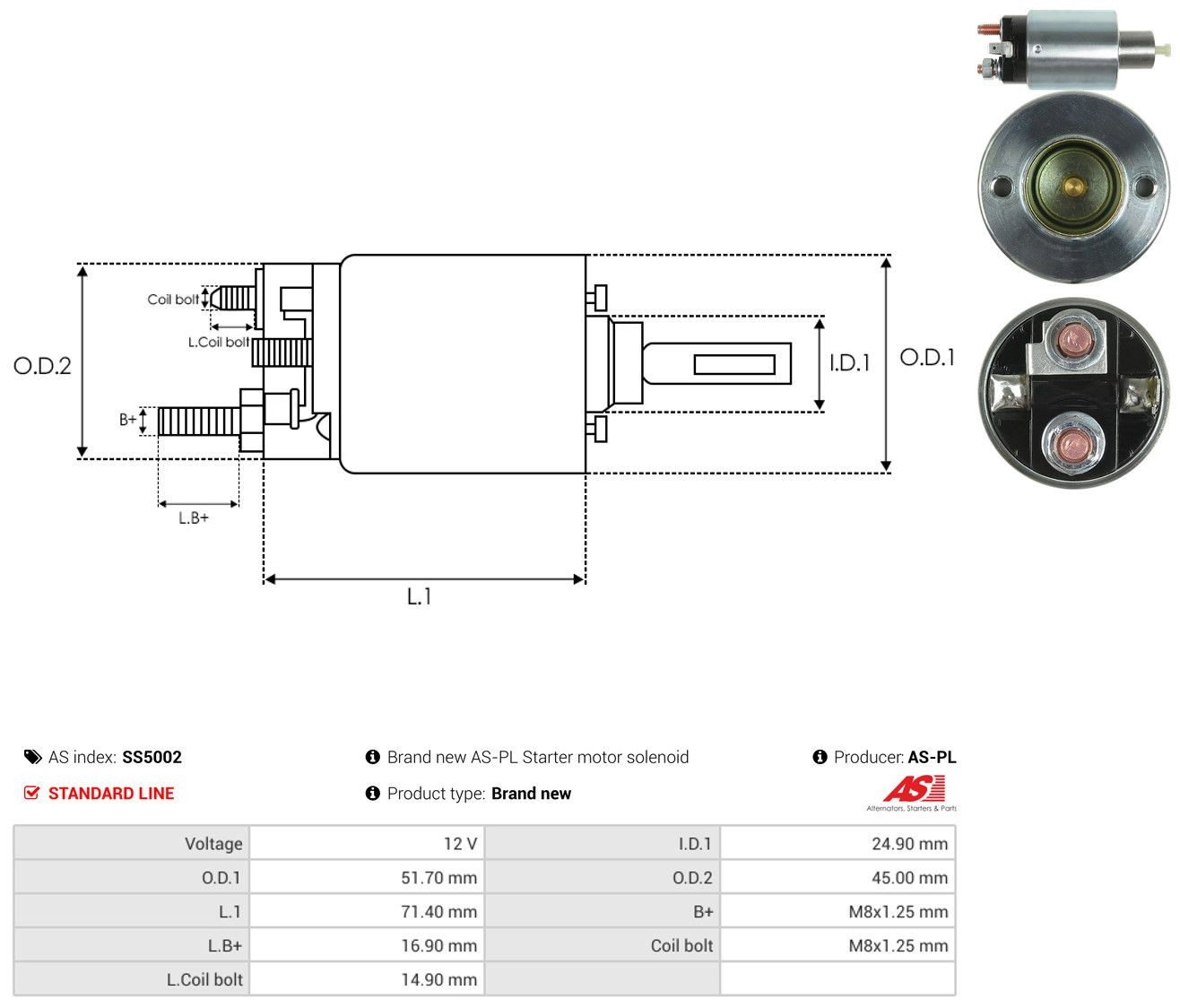 Elektromagnes rozrusznika SS5002 As-pl