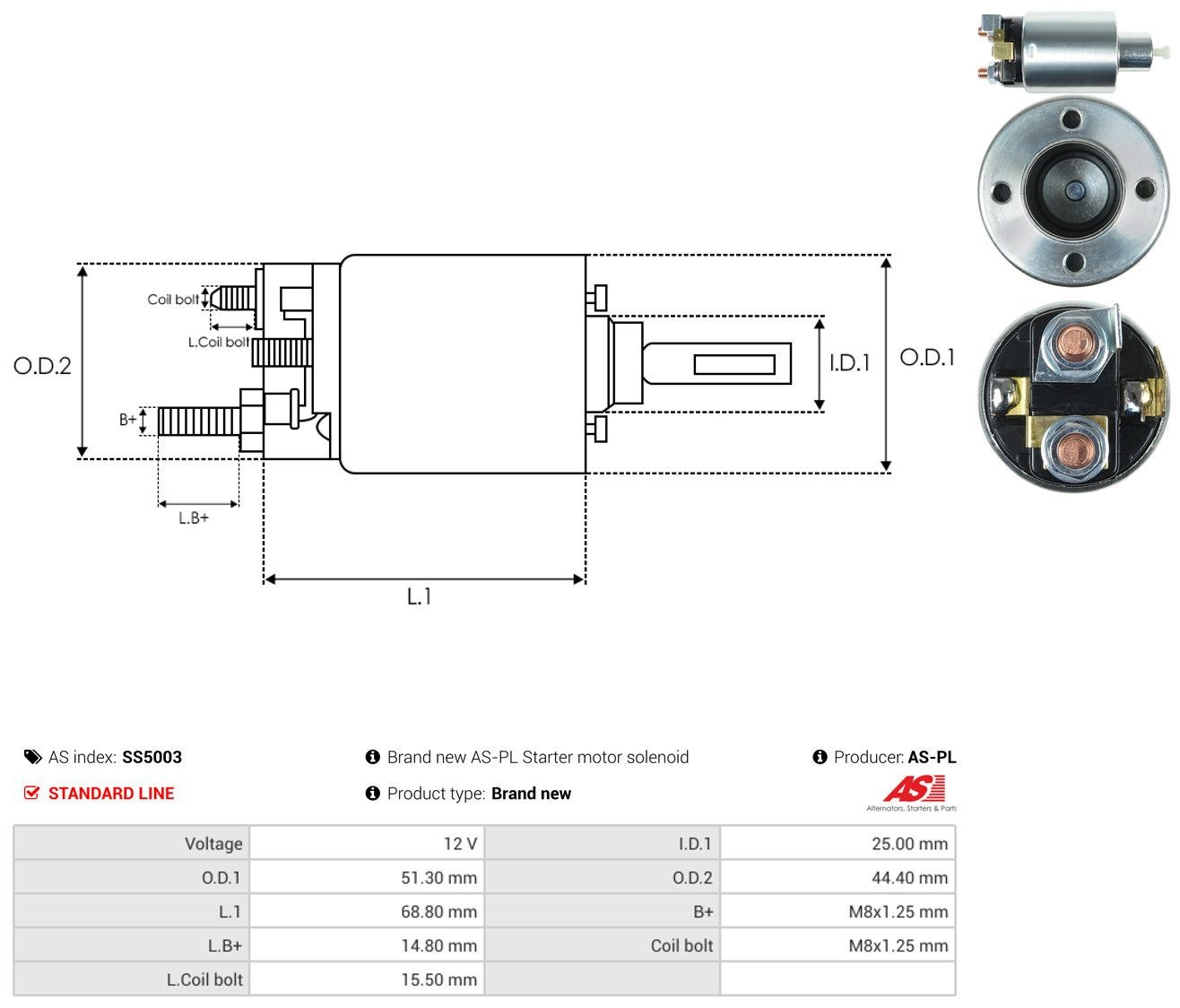 Elektromagnes rozrusznika SS5003 As-pl