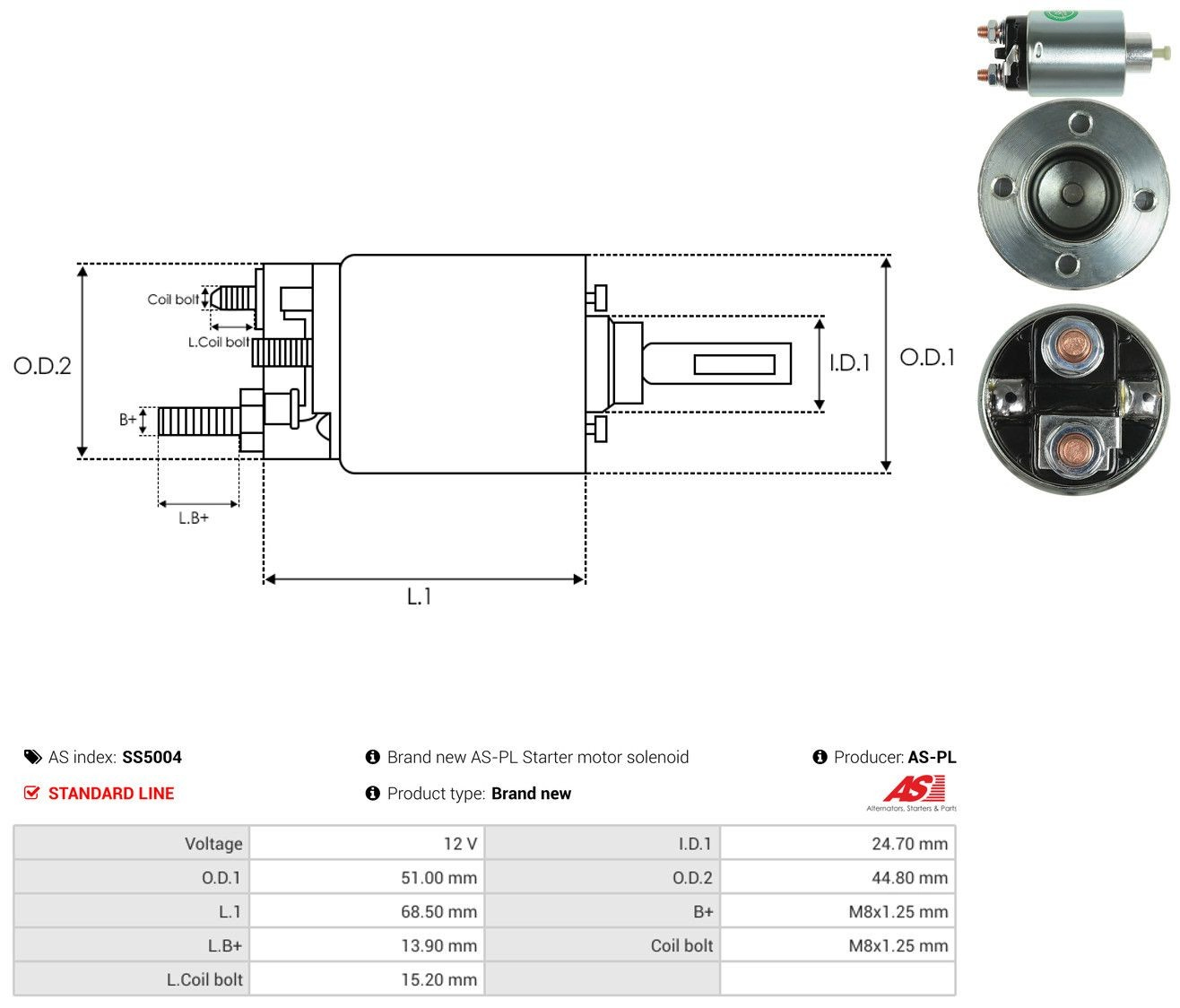 Elektromagnes rozrusznika SS5004 As-pl