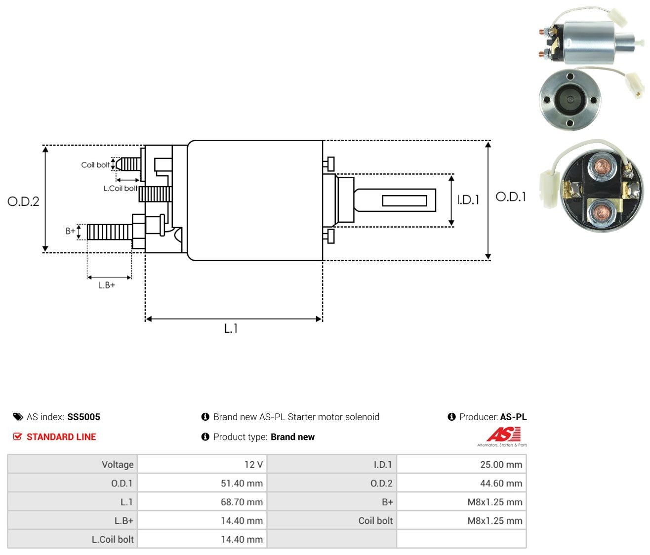 Elektromagnes rozrusznika SS5005 As-pl