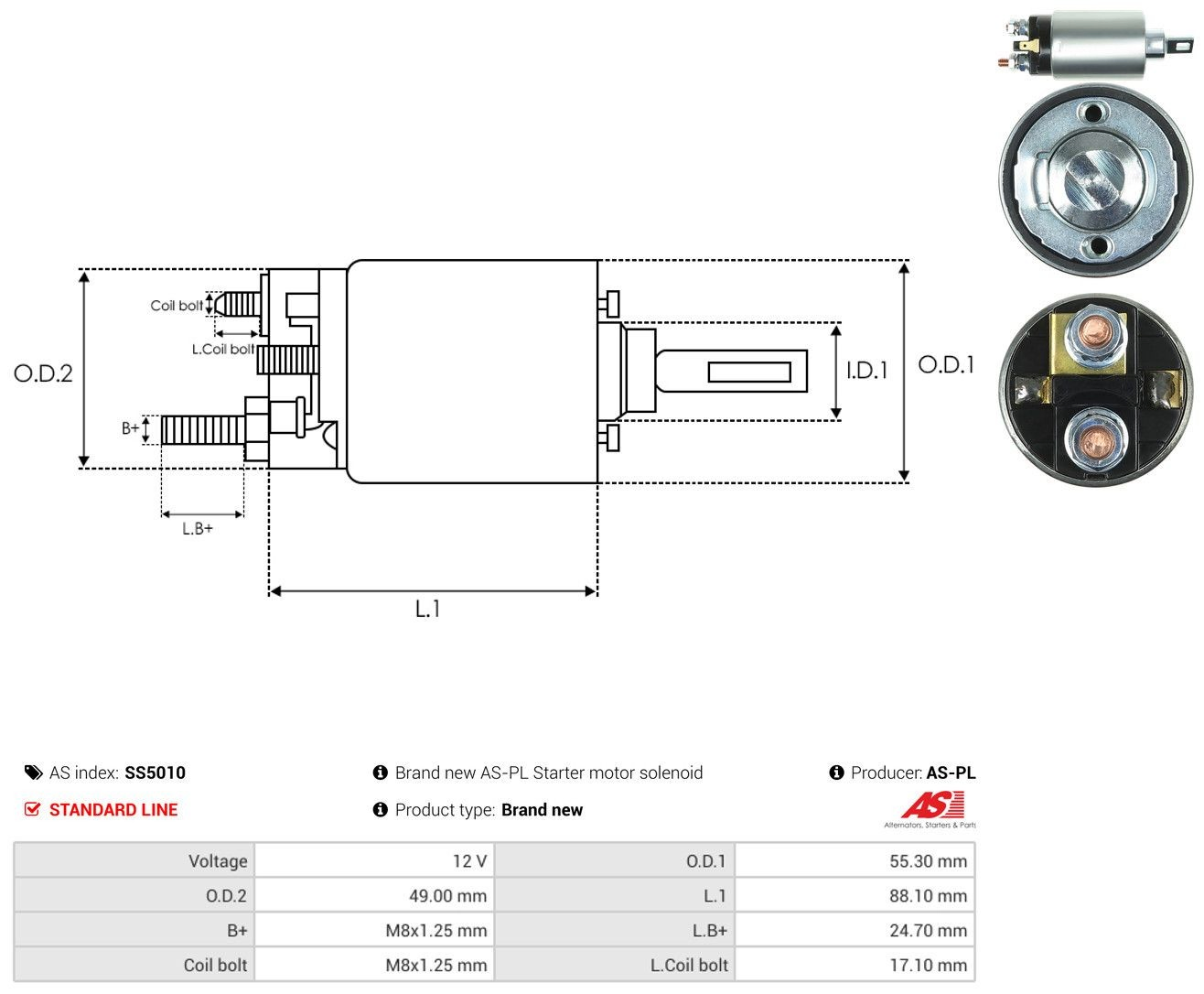 Elektromagnes rozrusznika SS5010 As-pl