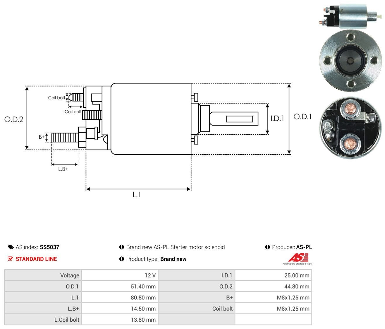 Elektromagnes rozrusznika SS5037 As-pl