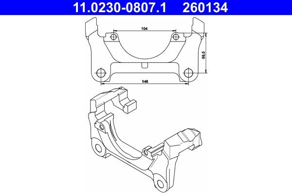 Do koszyka Jarzmo zacisku hamulcowego przedniego Audi A6 Allroad C6 4FH