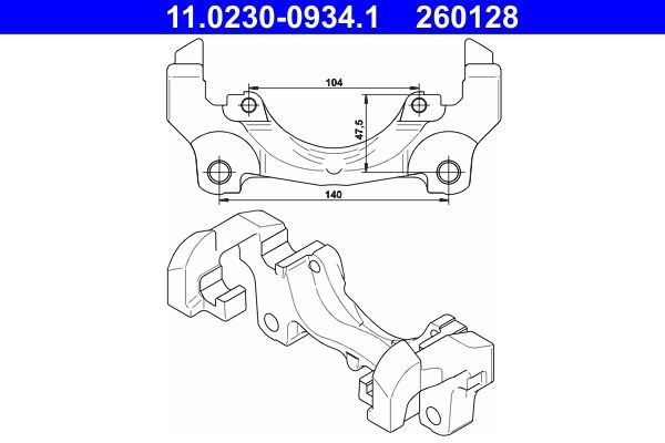 Jarzmo zacisku hamulcowego przedniego do Ford Galaxy II CA1 WA6