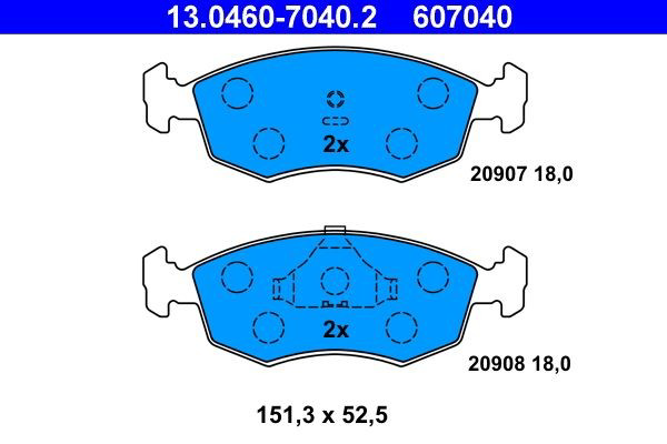 Klocki hamulcowe przednie tarczowe Fiat/Alfa/Lancia K2AMD7757AA cena, od 22,66 USD