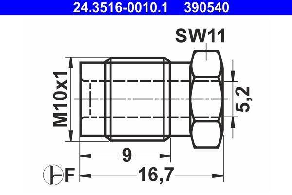 0004280372 Mercedes Złączka do przewodów hamulcowych