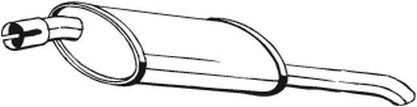 185009 Bosal Tłumik, tylna część