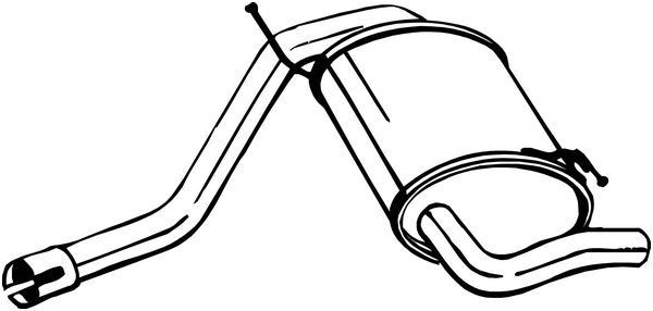 200219 Bosal Tłumik, tylna część