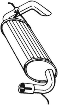 211395 Bosal Tłumik, tylna część