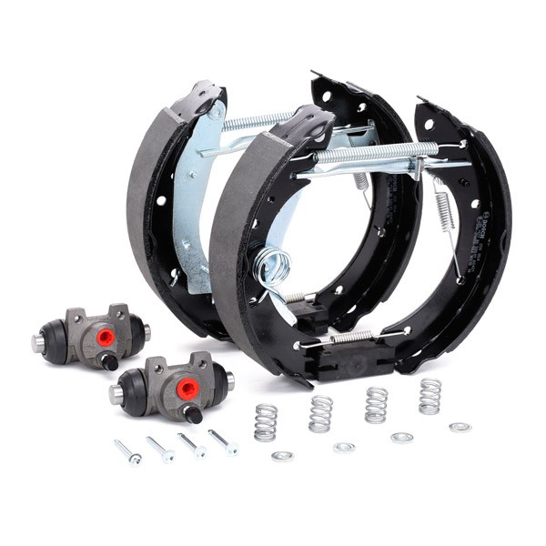 Klocki hamulcowe tylne bębnowe, kompletne z cylindrami, zestaw 0204114556 Bosch