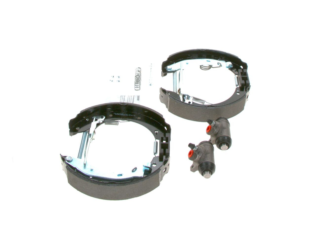 0204114556 Bosch Klocki hamulcowe tylne bębnowe, kompletne z cylindrami, zestaw