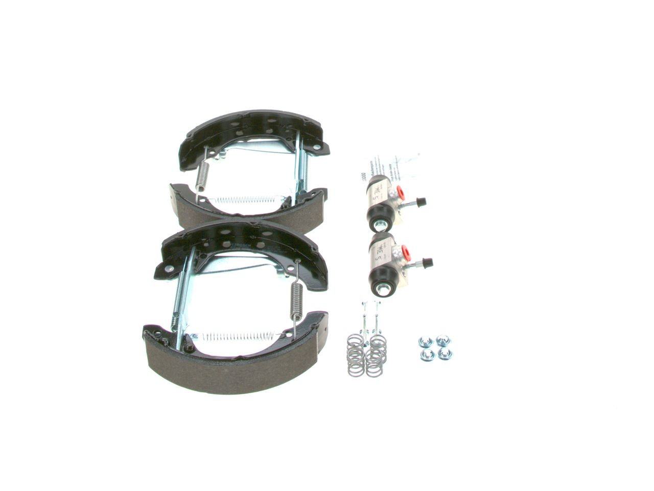 0204114579 Bosch Klocki hamulcowe tylne bębnowe, kompletne z cylindrami, zestaw