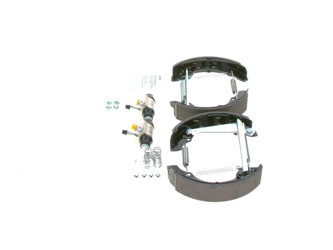 0204114682 Bosch Klocki hamulcowe tylne bębnowe, kompletne z cylindrami, zestaw