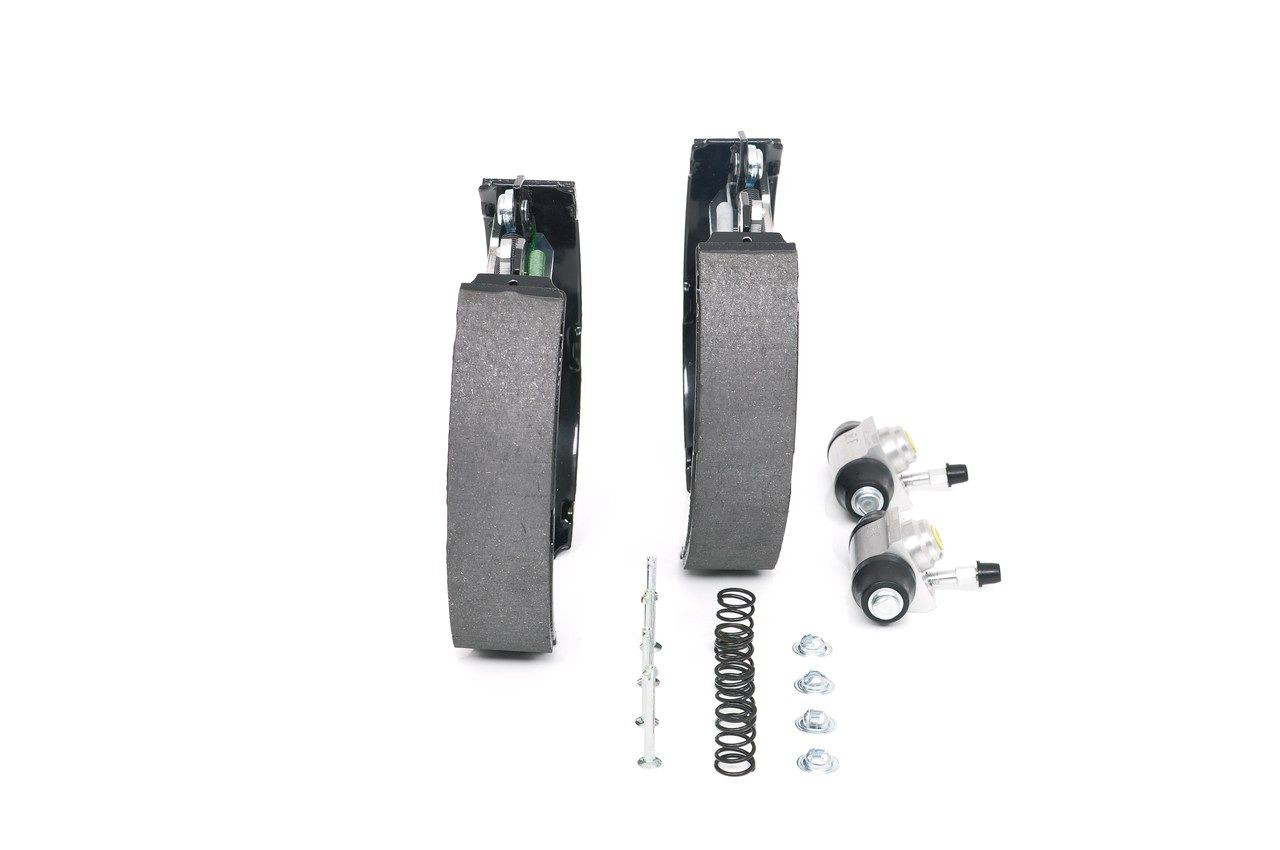 Klocki hamulcowe tylne bębnowe, kompletne z cylindrami, zestaw 0204114682 Bosch