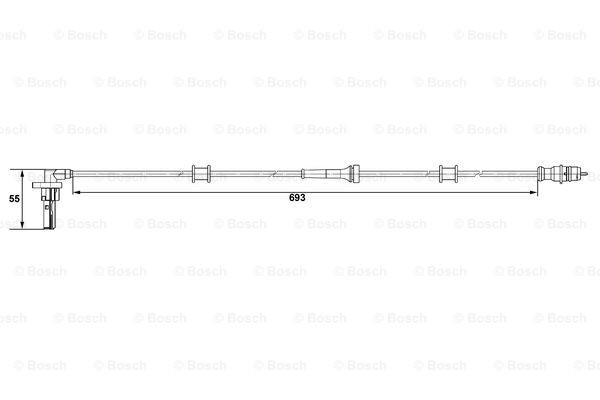Czujnik ABS tylny lewy 0265007534 Bosch