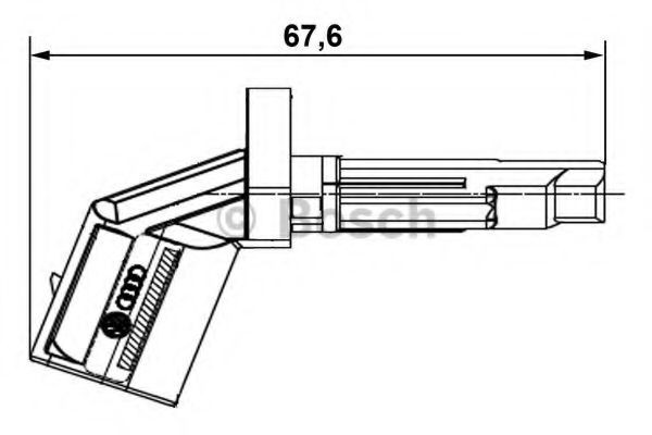 Do koszyka 0265007930 Bosch Czujnik ABS przedni lewy