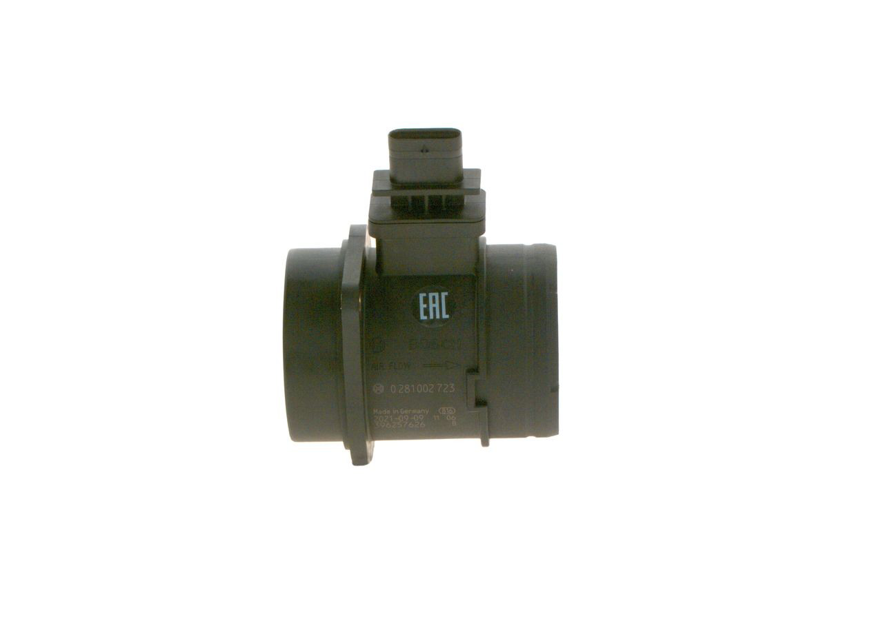 Czujnik przepływu powietrza, przepływomierz powietrza M.A.F. 0281002723 Bosch