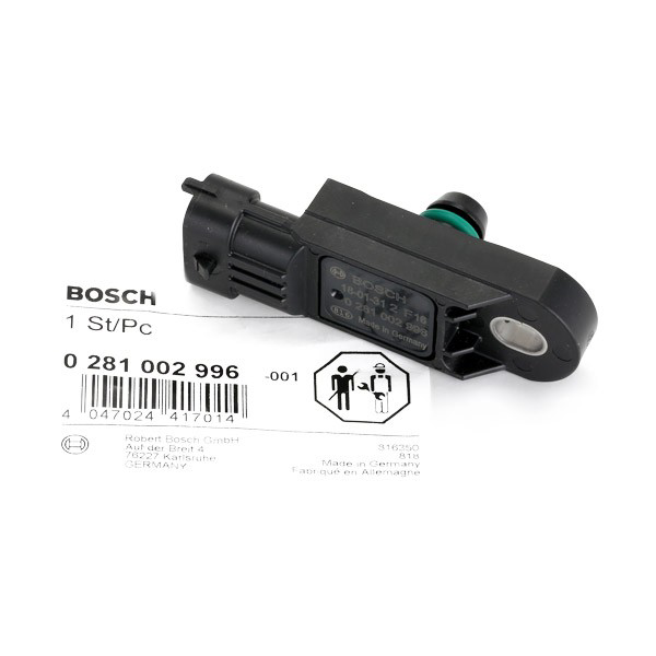 0281002996 Bosch Czujnik ciśnienia doładowania (powietrza w turbinę)