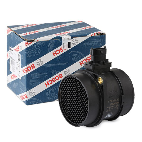 Czujnik przepływu powietrza, przepływomierz powietrza M.A.F. Bosch 0281006247 cena, od 144,38 USD