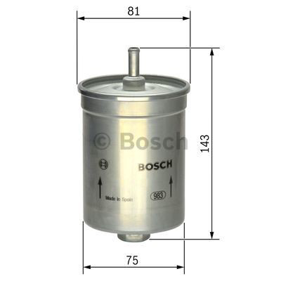 Do koszyka 0450905007 Bosch Filtr paliwa