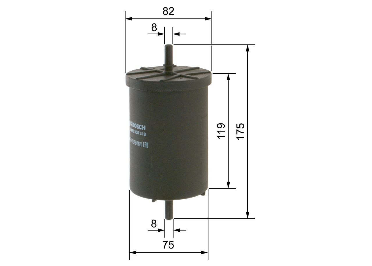 Do koszyka 0450905318 Bosch Filtr paliwa
