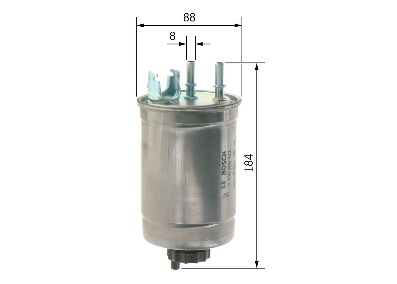 Filtr paliwa 0450906452 Bosch