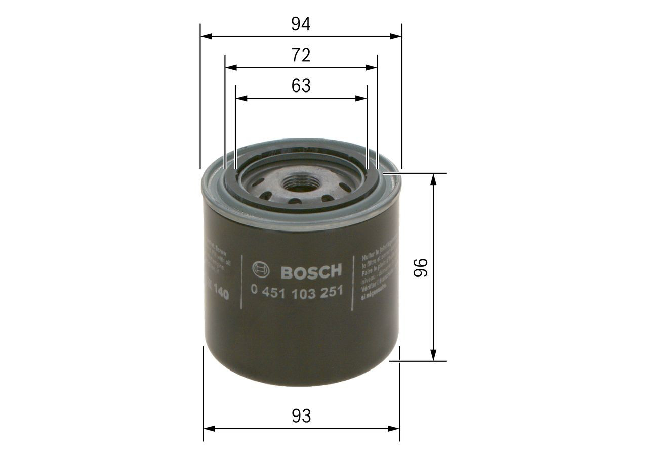 Filtr oleju 0451103251 Bosch