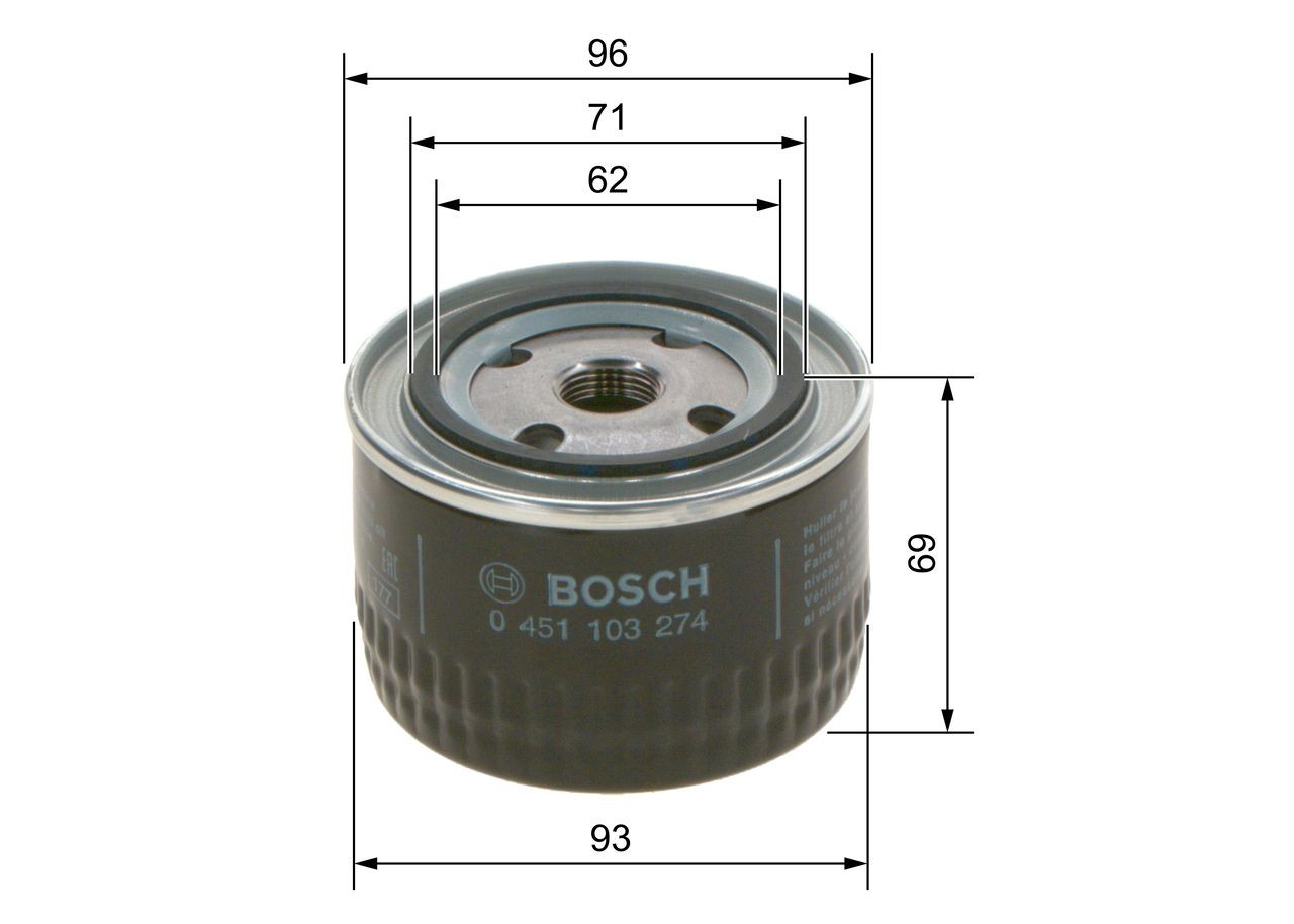 Filtr oleju Bosch 0451103274 cena, od 7,64 USD