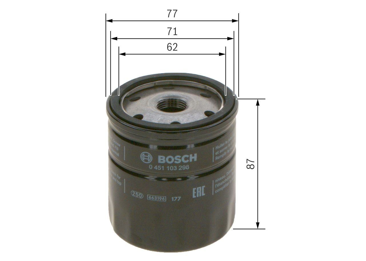 Do koszyka 0451103298 Bosch Filtr oleju