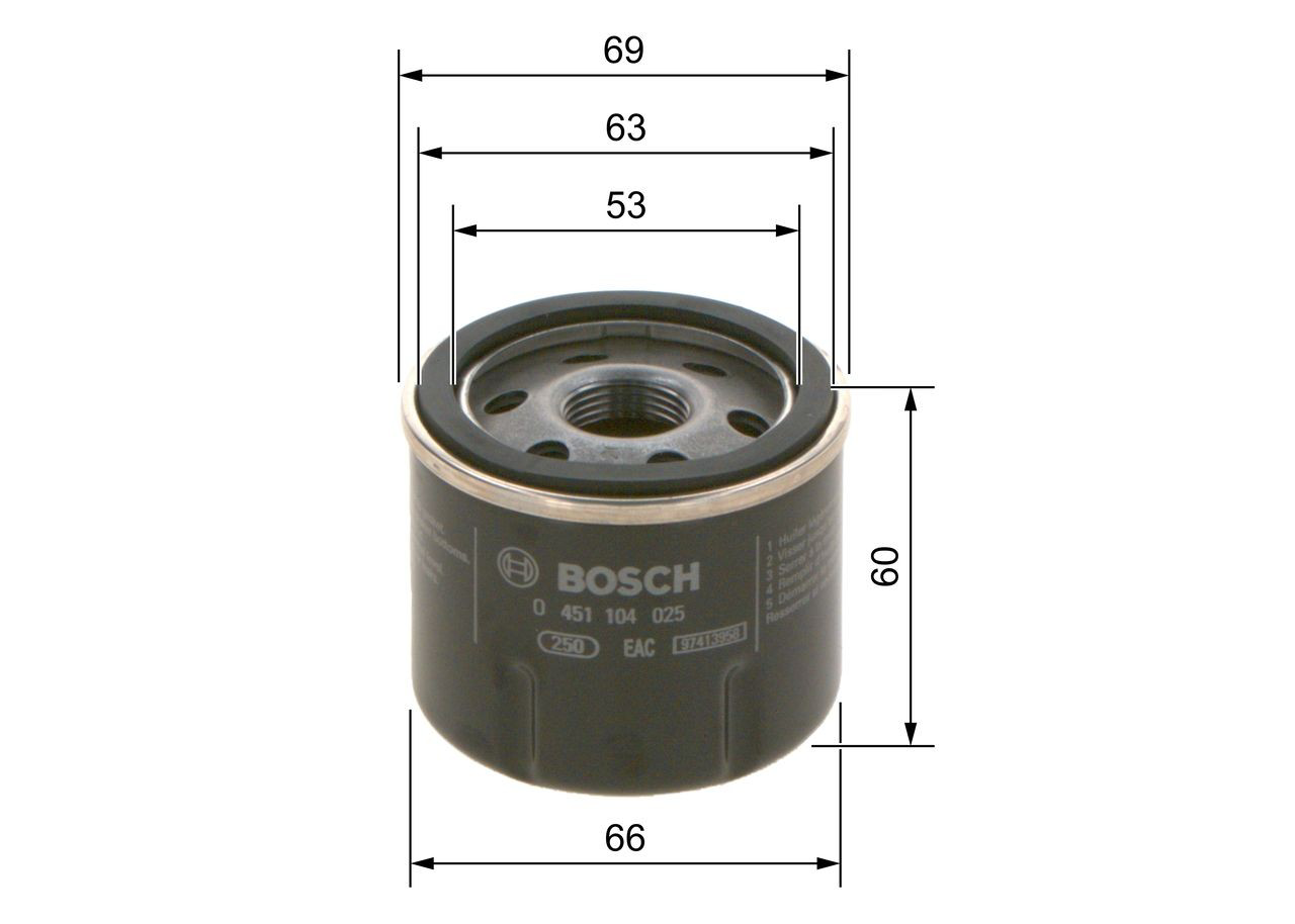 Filtr oleju Bosch 0451104025