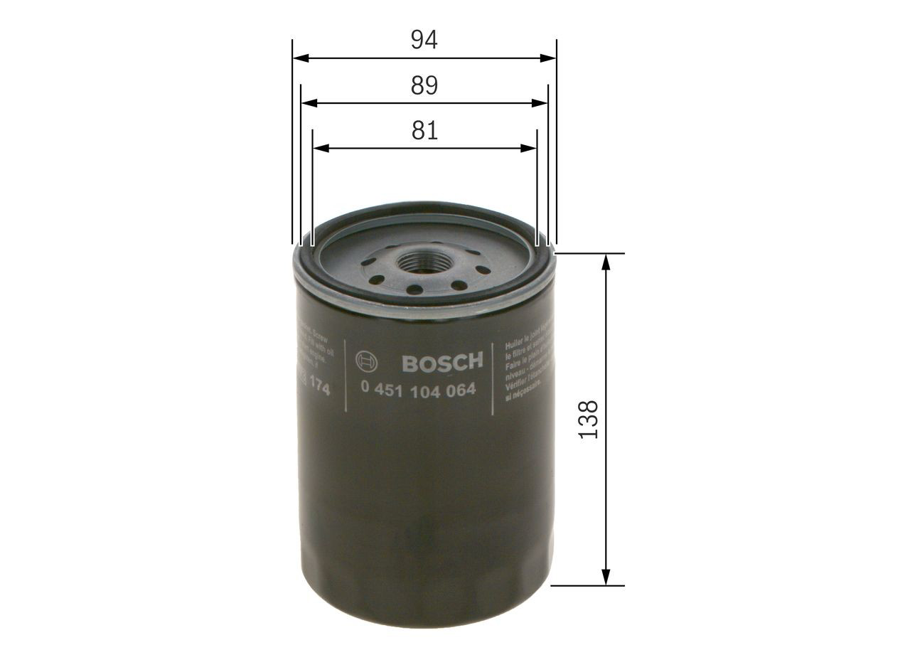 Filtr oleju 0451104064 Bosch