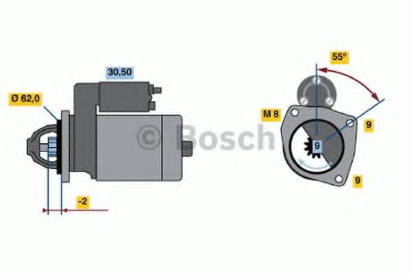 Rozrusznik Bosch 0986013850 cena, od 90,38 USD