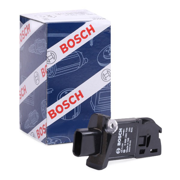 Do koszyka 0986280700 Bosch Czujnik przepływu powietrza, przepływomierz powietrza M.A.F.