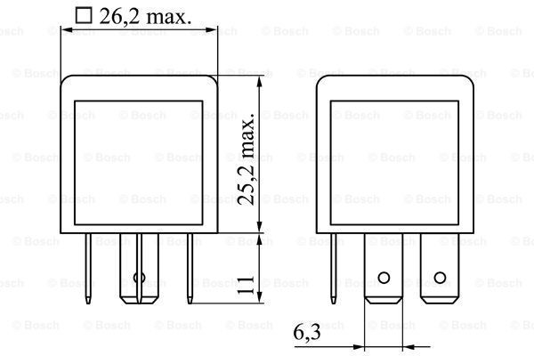 Do koszyka 0986332030 Bosch Przekaźnik pompy paliwa elektrycznej