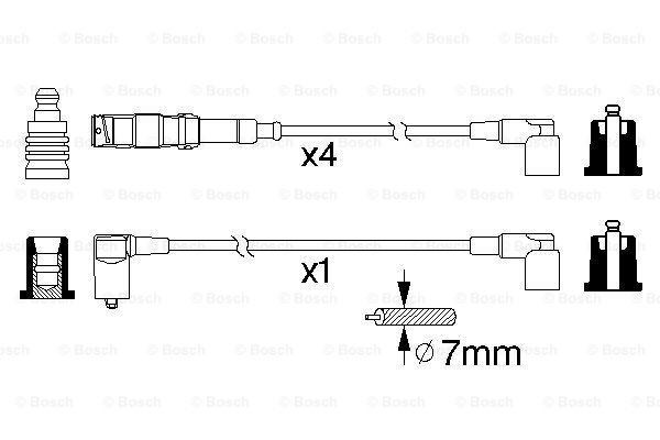 Zestaw przewodów wysokiego napięcia Bosch 0986356333