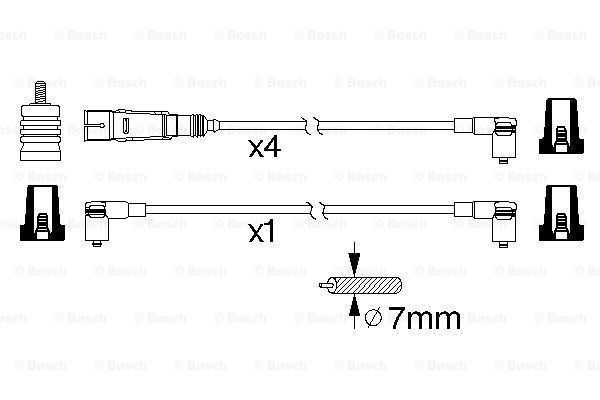 Zestaw przewodów wysokiego napięcia 0986356343 Bosch