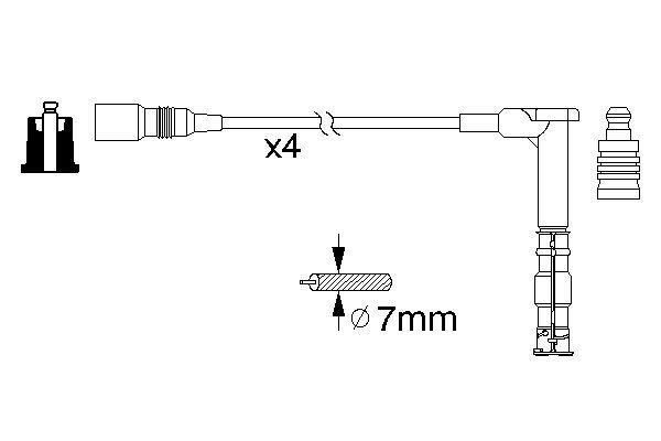 Zestaw przewodów wysokiego napięcia Bosch 0986356351 cena, od 65,08 USD