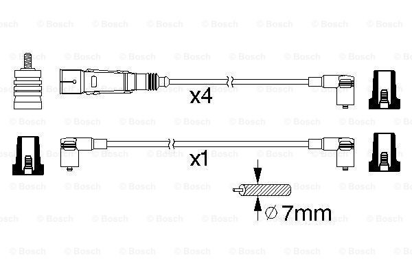 Zestaw przewodów wysokiego napięcia Bosch 0986356360