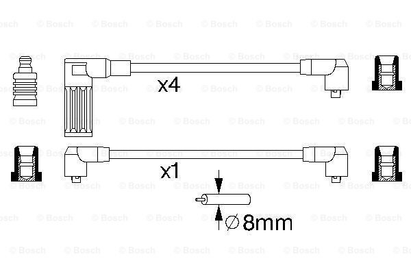 Zestaw przewodów wysokiego napięcia Bosch 0986356718 cena, od 25,37 USD
