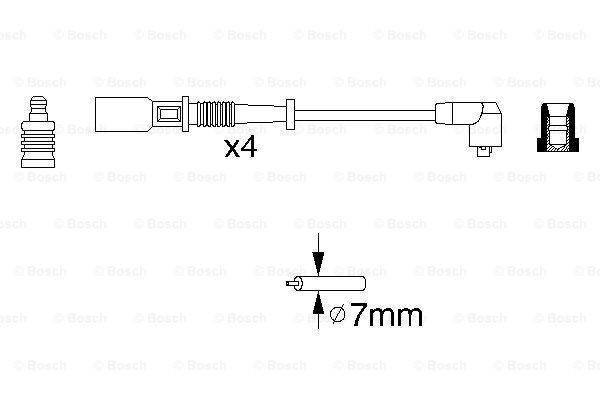 0986356754 Bosch Zestaw przewodów wysokiego napięcia