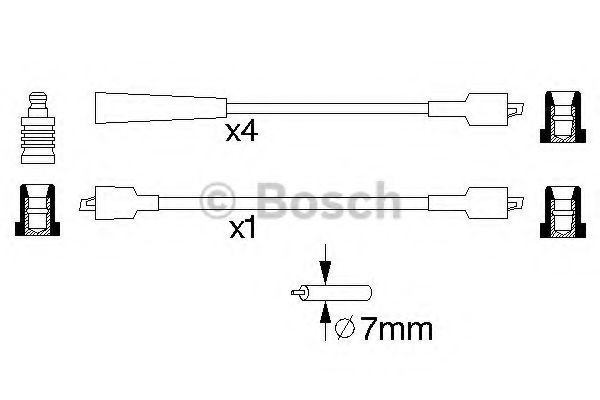 Zestaw przewodów wysokiego napięcia Bosch 0986356762 cena, od 22,19 USD